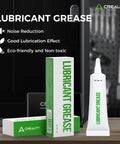 Odorless 3D Printer Lubricant Grease for Ender Series shown with box and tube, featuring noise reduction and eco-friendly benefits.