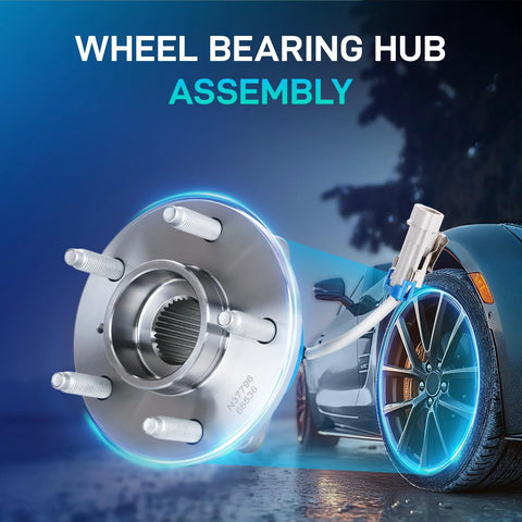 Front Wheel Bearing And Hub Assembly 513121 Replacement For 2000 To 2011 Chevy Impala Monte Carlo Pontiac Grand Prix DTS Buick Lacrosse Lucerne