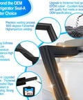 Close-up of Upgraded 34.2 By 20.8 Inches Freezer Door Gasket Replacement For Refrigerator Seal EPDM Rubber features and installation.