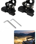 Two Pack Rugged Car LED Light Bar Mounting Brackets for Hood Mounting with Hex Wrenches and Off Road SUV Application