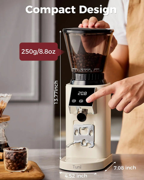 G1 Conical Burr Coffee Grinder With 48 Grind Settings Anti Static Burr Mill Precision Electronic Timer And Led Touchscreen.
