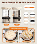 Complete Sourdough Starter Kit For Beginners And Bakers With Starter Jar, Silicone Sling, and Accessories Display