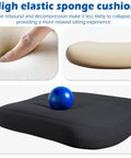 High elastic sponge cushion detail of Ergonomic Office Chair With Adjustable Headrest And Lumbar Support, Breathable Mesh Back