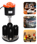 Heavy Duty Electric Commercial Glass Washer Slick Five Brush Upright Setup For Fast Beer Mugs Wine Glasses And Champagne Flute Washes In Bold Red Steel.