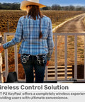 Badass Wireless Keypad For Automatic Swing Gate Boasts Dead Simple Setup near a gate in a rural setting.