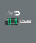 Quarter Inch Ring Magnet Bit Holder For Screwdrivers 887 4 RR SB Magnetic Bit Retainer tool with magnetic symbol