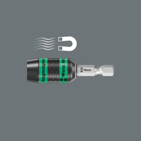 Quarter Inch Ring Magnet Bit Holder For Screwdrivers 887 4 RR SB Magnetic Bit Retainer tool with magnetic symbol