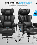 Big and Tall Gaming Chair With Footrest Built For The Big And Tall Crew Heavy Duty Office Chair 400 Lb Capacity High Back Ergonomic