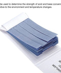 pH Test Strips 4 Pack Litmus Paper Kit For Water, Food, And Soil pH Testing With 1000ppm Detection, blue indicator strips close-up