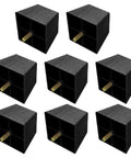 8 Pack Square Sofa Legs With Threaded Plastic Adjustable Cabinet Feet For Furniture Stability On Uneven Floors shown in black