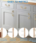 Installation guide for French Provincial Vintage Drawer Pulls 5 Inch Cabinet Handles European Style Shabby Chic Gold Finish 4 Pcs