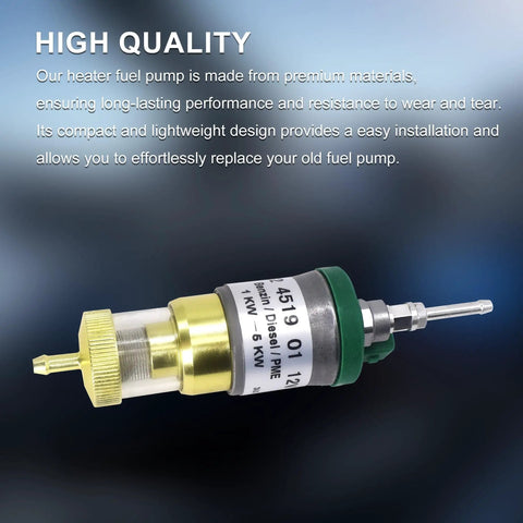 Oil Fuel Pump With Double Filter For 2KW 3KW 5KW Diesel Heater Inline Electric Dosing Pump Pulse Metering Fuel Delivery