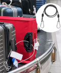 Tough As Nails Security Steel Cable With Snap Hook 3 Point 3 Feet PVC Coated Double Loop Wire Rope Lock securing luggage on conveyor belt