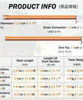 Two Pack Tent Pole Repair Kit And Replacement Poles For Camping And Hiking Aluminum Alloy 7001 T6, size chart and specs