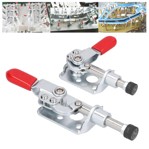 Heavy Duty Push Pull Toggle Clamp Set For Woodworking And Welding Jigs, 2 Pack Hand Tool Clamps for securing materials