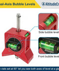 Magnetic Pipe Center Finder Punch Tool with dual-axis bubble levels, hands-free magnetic hold, and 360-degree dial for precise marking.