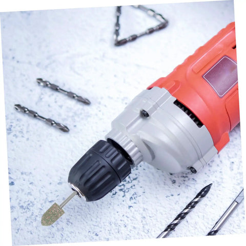 Pro Grade Polishing Buffing Wheel Bits Kit For Rotary Tools Mixed Materials 100 Pieces shown with a rotary tool on a workbench