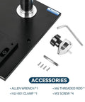 Beefy Digital Force Gauge With Lever Operated Test Stand, 70mm Stroke, Adjustable Mounting Plate From 3.9 To 12.6 Inches And Gauge Bottom Height From 1.5 To 10.2 Inches, HPB Precision Testing Tool For Serious Accuracy accessories with clamp, rod, screws and Allen wrench