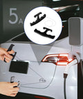 Pro Grade Emblem Removal Tool Kit and Vinyl Wrap Set With Heat Gun Razor Scraper Squeegee, showing PE cord in use for emblems