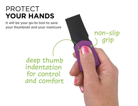 Thumb Scraper Tool 2 Pack For Quick Sticker Removal And Grime Cleanup, A Dope Multi Use Plastic Scraper With Non Slip Grip For Price Tags Wax Gum And More, Perfect For Home Office Car And Garage Cleanups