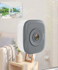 No Drill Magnetic Window Camera With 32GB SD Card 3K 5MP HD Indoor Home Security mounted on glass showcasing night vision