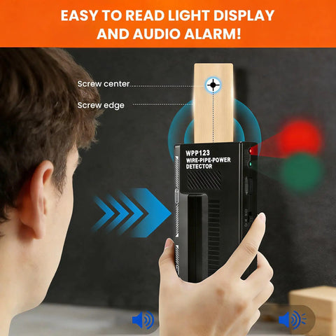 Straight Shooter Handheld Wire And Pipe Detector Finds Wood Studs Steel Pipes Live Ac Wires Behind Drywall No Sweat For Weekend Warriors And Pro Contractors