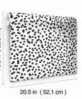 Black and White Confetti Peel and Stick Wallpaper Removable Self-Adhesive Roll for Easy No Mess Decor, Repositionable, 20.5 x 16.5 ft
