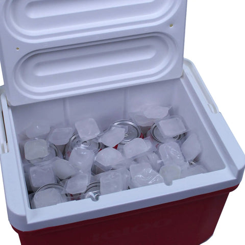 5 Lb Bag Of Reusable Ice Cubes For Coolers Beverages And Food Storage Refreezable Ice Cubes With 100 Percent Water Core Quick Freeze Long Lasting Cold in cooler with cans