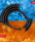 Five Sixteenth Inch Fuel Line Hose for Cars and Trucks, SAE 30R10, coiled with ice and fire background, 5 ft long, 400 PSI.