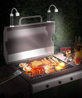 Super Bright Magnetic Barbecue Grill Light With Flexible Gooseneck LED Lighting For Outdoor Cooking 2 Pack Weather Resistant on grill
