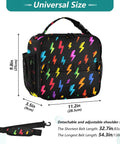 Unisex Insulated Lunch Bag With Shoulder Straps, Cool Portable Cooler Tote For Work, School, Travel And Kids, Keeps Meals Fresh With Premium Aluminum Lining, Ample Main Compartment And Side Pockets, 11.2in wide