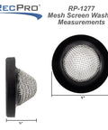 RV Heavy Duty Screen Washer Filter 2 Pack Replacement For Garden Hose And City Water Fill Inlets 1 Inch Universal Fit - side and top view