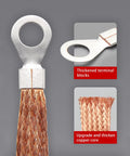 Five Pack Top Shelf Automotive Engine Grounding Straps Crafted From Flexible Copper Braid For Rock Solid Electrical Connections with terminal blocks.