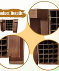 Badass Wooden Storage Box Featuring Twenty Four Compartments For Essential Oils And Perfume Collections showing open compartments and sturdy wood material.