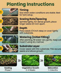 100 Mixed Aquarium Grass Seeds For Planting In Tanks Ponds And Patio Containers Easy To Grow Aquatic Grass Garden 2 To 6 Inches Tall Rich Color Mix Fast Germination Low Maintenance planting instructions chart