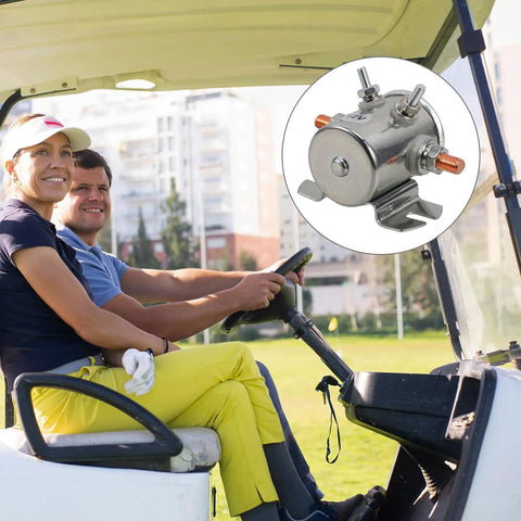 Electric Golf Cart Solenoid Relay Replacement Part For Durable Go Kart Electrical System Iron Material with golfers