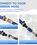 High Pressure Power Washer Kit With Extendable Spray Wand And Pressure Washer Gun For Cars, Windows, And Garden Hose End connectors