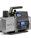 Two Stage HVAC Vacuum Pump For AC Service, 1.5 HP Rotary Vane Pro Grade Heavy Duty Pump Delivers 14 CFM And Deep 1.5 Micron Ultimate Vacuum For R134a R22 R410A Refrigerants