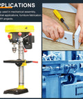 Mechanical assembly, screwdriver and wood, industrial machinery, DIY applications in one image with drill and installations