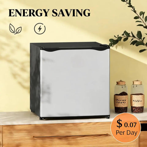 Compact Upright Freezer Silver 1.1 Cu Ft Countertop Mini Freezer Solid Pick For Dorms And Offices with energy-saving features.