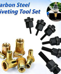 Super Tough Rivnut Tool Kit With 60 Piece M3 To M8 Threaded Inserts For Rustproof Auto Repair Sheet Metal Fastening And Furniture Fixing Without Breaking The Bank carbon steel rivet nut set with black tool and brass inserts