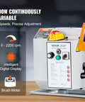 Control panel of Precision Benchtop Metal Lathe 7 X 14 Inch With 0-2200 RPM Variable Speed And 500W Brush Motor External Poly-V Belt Drive