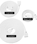 Six Piece 4 Pin RGB Extension Cable Kit With 12 Pin Plugs For 5050 And 3528 RGB LED Strip Lights Includes 1.6 Ft, 3.3 Ft, And 6.6 Ft Cables