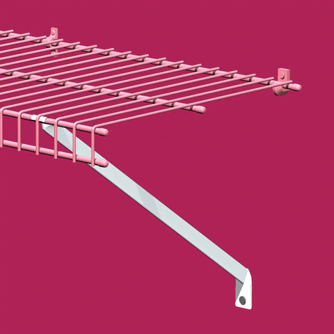 Wire Shelving Support Brackets For 12 Inch And 16 Inch Depth Shelves 12 Pack With Anchors And Pins For Fixed Mount Installation White Finish