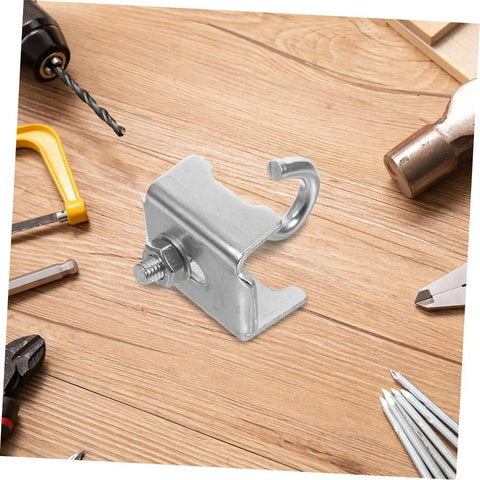 Killer Grip Six Piece Heavy Duty Girder Clamp Hooks For Beam Storage Versatile Shelving Brackets For Warehouse Organization Beefy Steel Hardware Built Like A Tank