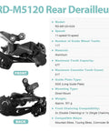 M5120 10/11-speed rear derailleur direct mount front and back view for mountain bikes with durable aluminum design
