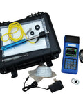 Portable Digital Leeb Rebound Hardness Tester With G Probe features various accessories in a protective case, ideal for steel testing.