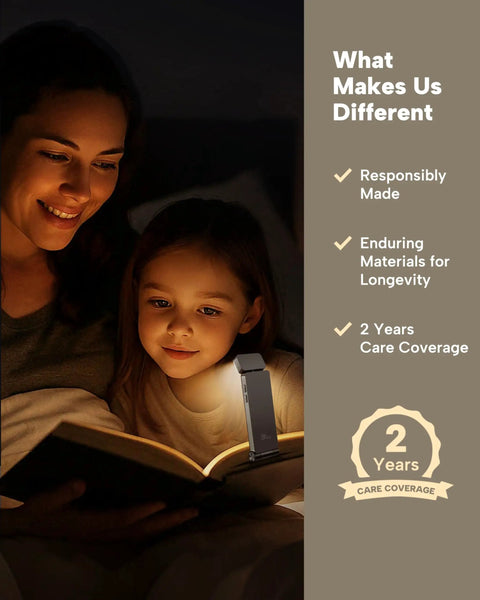 Mother and daughter reading with Rechargeable Clip-On Reading Light With 3 Color Temperatures And Stepless Dimming, Eye Friendly LED