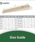 Non Sparking Flange Wedge With Lanyard Hole Aluminum Bronze One And A Quarter Inch By 2 By 8 Inches size guide and diagram.