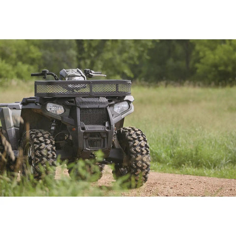 ATV Front Cargo Basket Luggage Carrier Rack Heavy Duty Steel 36 Inches By 17 Inches By 5.25 Inches With Side Rails on ATV